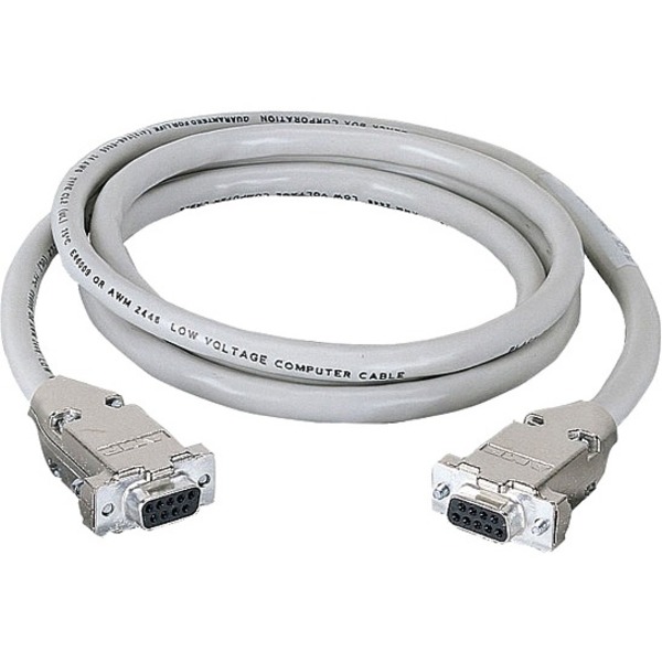 RS232 SHIELDED CABLE - METAL HOOD, DB9 FEMALE/FEMALE, 25-FT. (7.6-M)