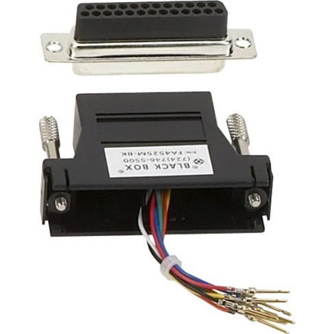 MODULAR ADAPTER KIT WITH THUMBSCREWS - DB25 (FEMALE) TO RJ45 (FEMALE), BLACK