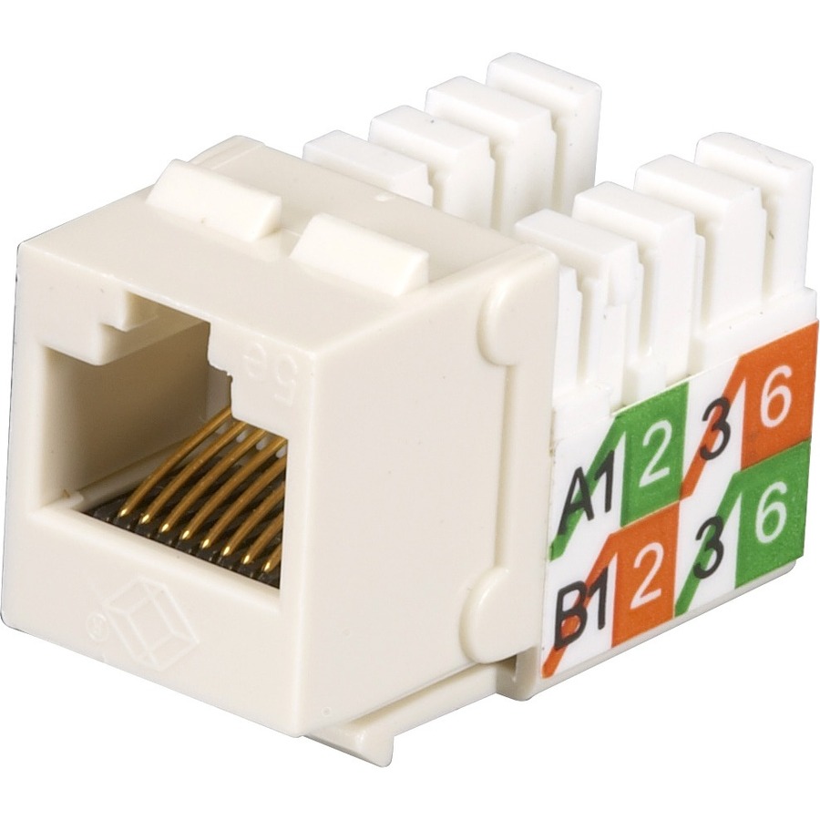 CAT5E KEYSTONE JACK - UNSHIELDED, OFFICE WHITE