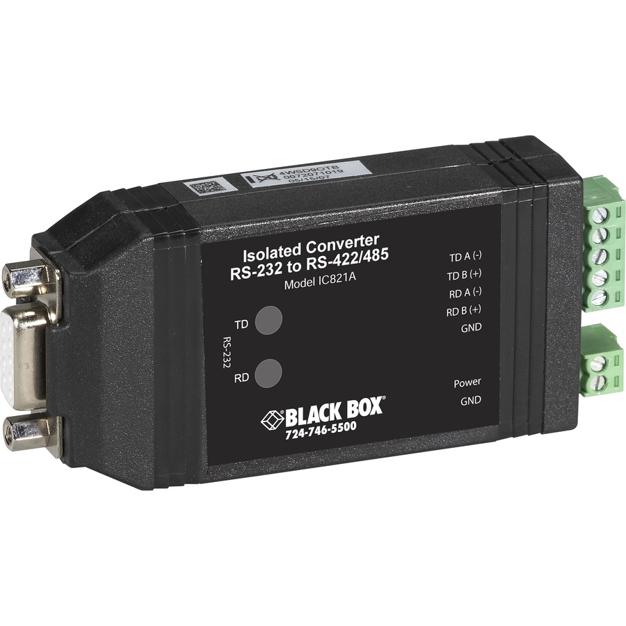 ASYNC RS232 TO RS422/485 INTERFACE CONVERTER - DB9 TO TERMINAL BLOCK, OPTO-ISOLA