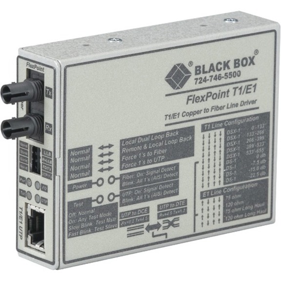 MANAGED T1/E1 MEDIA CONVERTER - T1/E1 COPPER TO SINGLEMODE FIBER, 1300NM, 28KM,