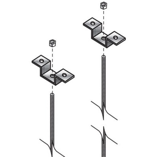 SUPPORTS LADDER RACK FROM CEILING. COMPONENTS AVAILABLE SEPARATELY OR AS A KIT.