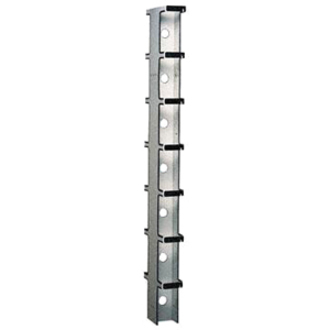 DOUBLE-SIDED WIDE VERTICAL CABLING SECTION; 6INW X 7INH X 12.75IND; GRAY