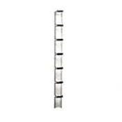 DOUBLE-SIDED NARROW VERTICAL CABLING SECTION; 3.65INW X 7INH X 12.75IND; CLEAR