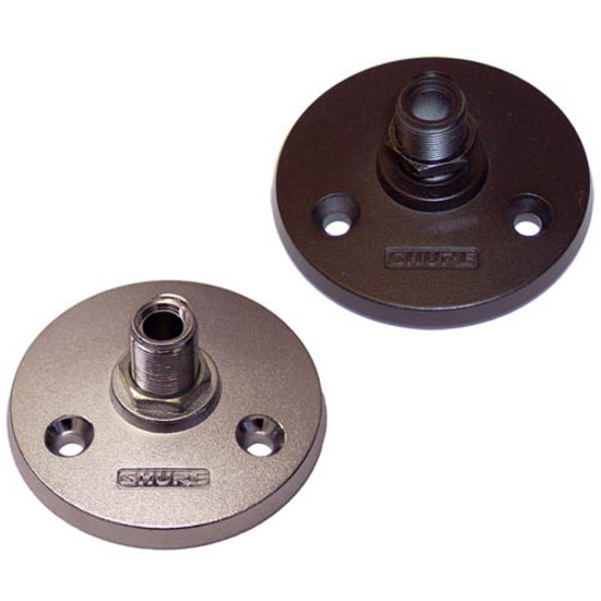 SHURE A13HD Heavy-Duty Mounting Flange for Gooseneck and Shaft Microphone Mounts (Matte Silver)