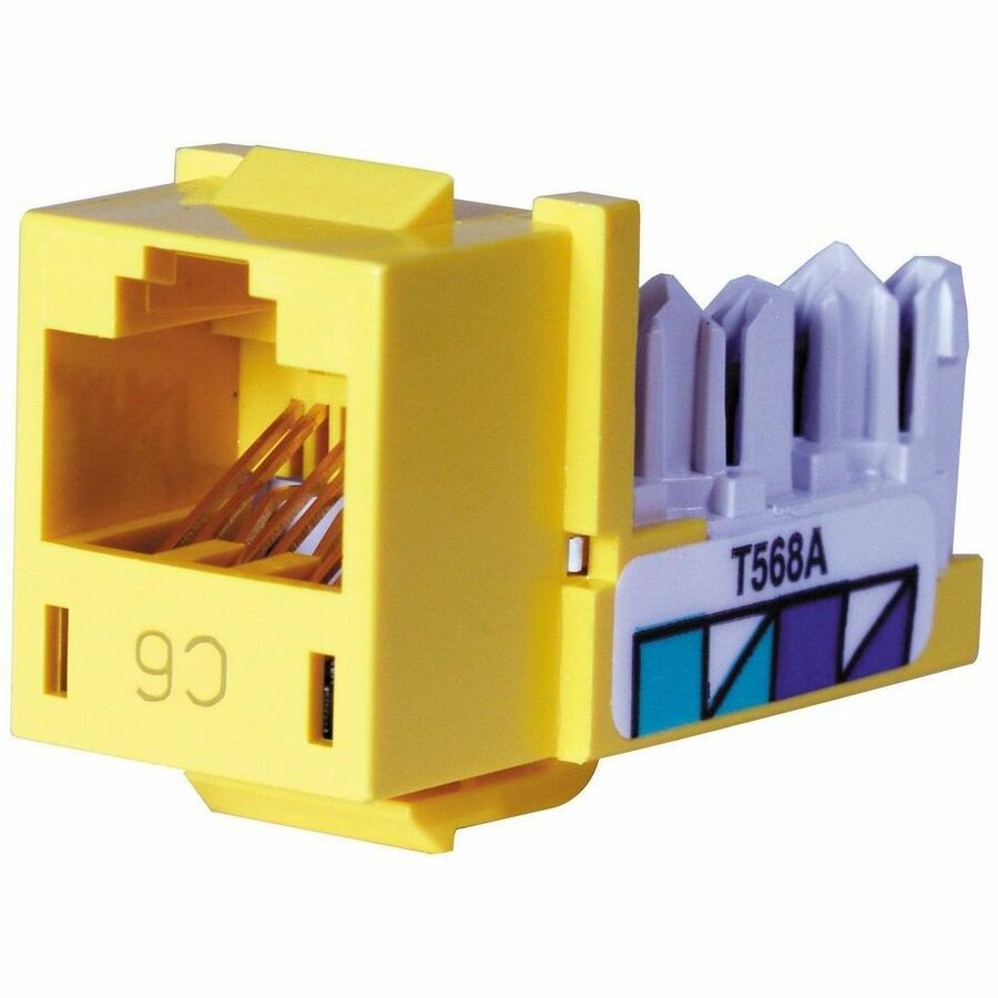 JACK, HXJ,CAT6,8POS,UNI A/B,YL