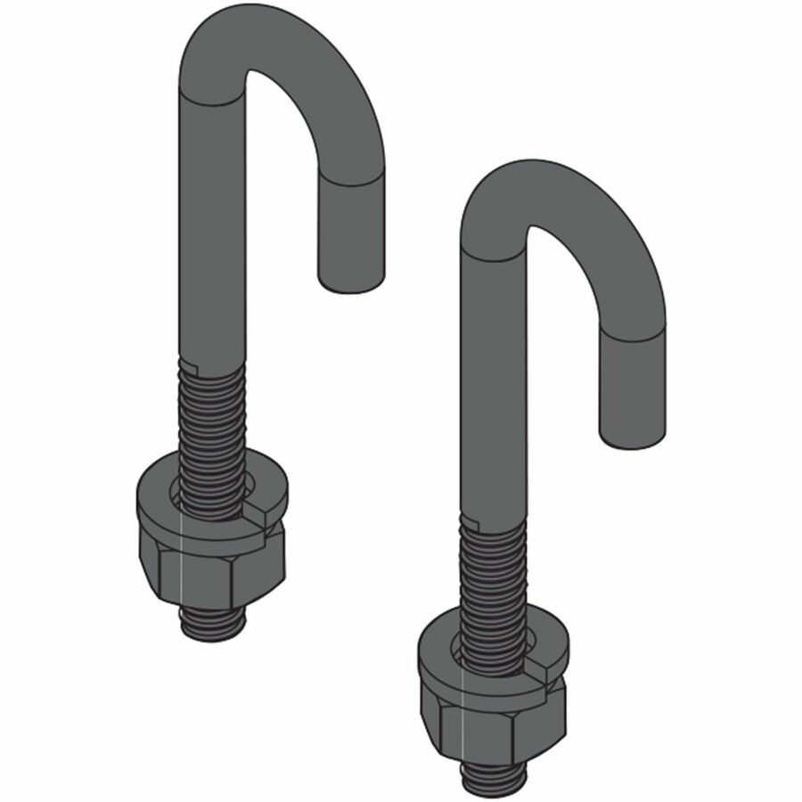 ONE PAIR 5/16 J-BOLT W/NU
