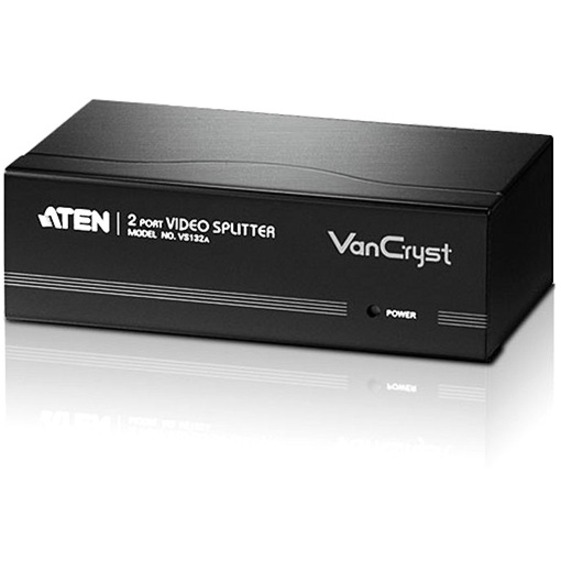 THE VS132A VIDEO SPLITTER IS A BOOSTING DEVICE THAT DUPLICATES A VIDEO SIGNAL FR