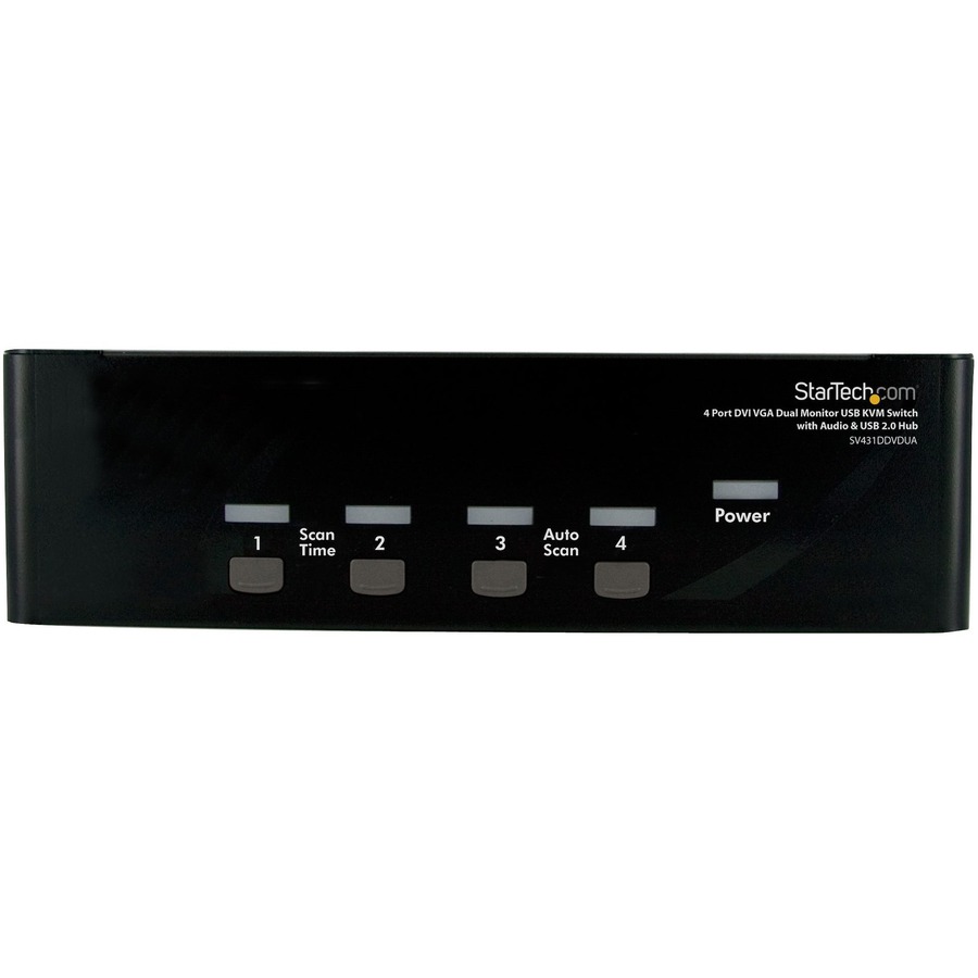 4 PORT DVI VGA DUAL MONITOR KVM SWITCH