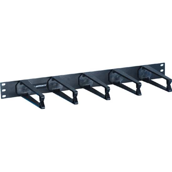CABLE MANAGEMENT PANEL - FIVE HORIZONTAL POLYCARBONATE PLASTIC DISTRIBUTION RING