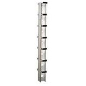 DOUBLE-SIDED WIDE VERTICAL CABLING SECTION; 6INW X 8INH X 12.75IND; BLACK