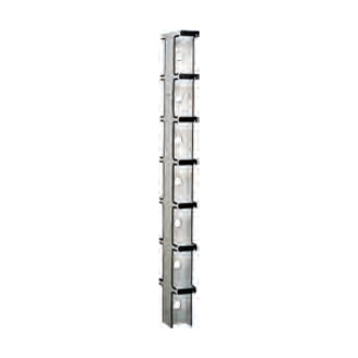 DOUBLE-SIDED NARROW VERTICAL CABLING SECTION; 3.65INW X 7INH X 12.75IND; GRAY