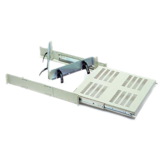 MEGAFRAME SLIDING SHELF; 19INW X 24IND; BLACK; SINGLE SIDED; VENTED