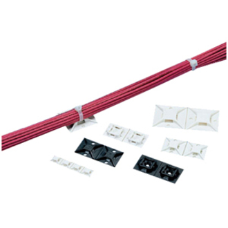 100PK 4WAY ADHESIVE BACKED TIE MOUNT BLK