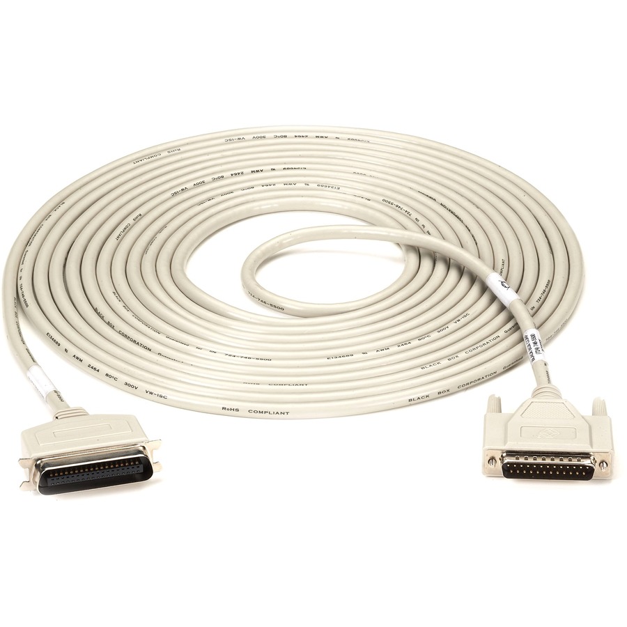 PARALLEL LASER-PRINTER CABLE - CENTRONICS MALE, DB25 MALE, 25-FT. (7.6-M)