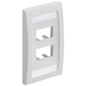 FACEPLATE 4PT SGL GANG EXEC ELECT IVRY