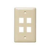 PLATE, WALL,LABEL-LESS,1-G,4-PORT,EI