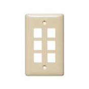 PLATE, WALL,LABEL-LESS,1-G,6-PORT,EI