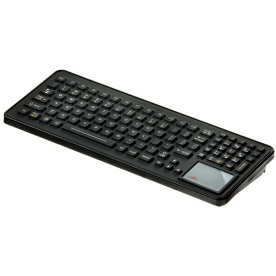 SLK-102-TP-M-USB RUGGED KEYBOARD WITH TOUCHPAD, LED BACKLIGHT, VESA MOUNTING HOL