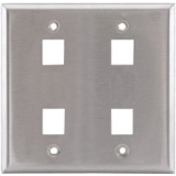 PLATE, WALL,SS,2-G,4PORT