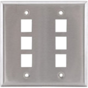 PLATE, WALL,SS,2-G,6PORT