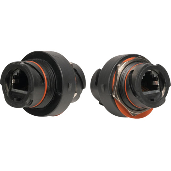 OUTLET,RUG,UTP,CAT 5 RJ45,BLK,TOOL-LESS