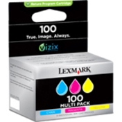 LEXMARK #100 14N1202 Ink Cartridge – Cyan | Magenta | Yellow - Inkjet - 200 Page – 3 Pack