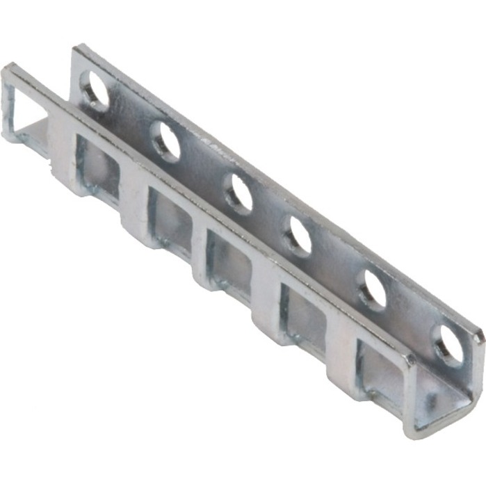 2U TALL, 0.59IN WIDE METAL BRACKET, CLEAR ZINC, CONVERTS ROUND HOLE RACKS TO SQ