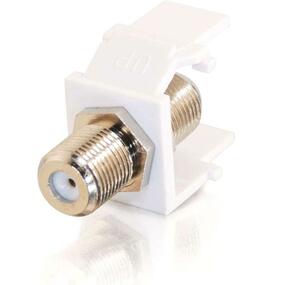 C2G SNAP-IN F-TYPE F/F KEYSTONE INSERT MODULE- IVORY (03824)