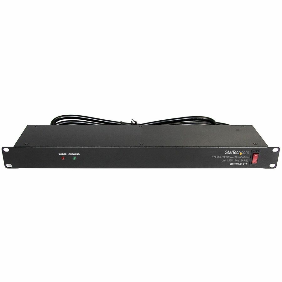 RACKMOUNT PDU WITH 8 OUTLETS WITH SURGE PROTECTION - 1U - PROTECT YOUR EQUIPMENT