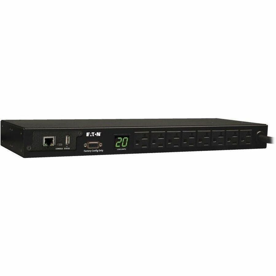 EATON 1.9KW SINGLE-PHASE MONITORED PDU, 120V OUTLETS 8 5-15/20R, L5-20P/5-20P AD