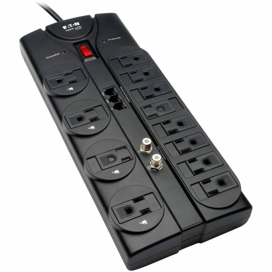 EATON TRIPP LITE SERIES PROTECT IT 12-OUTLET SURGE PROTECTOR, 8 FT. (2.43 M) COR