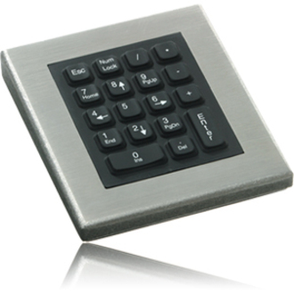 THE DT-18 IS AN 18-KEY NUMERIC PAD FROM IKEY THAT IS PROTECTED IN A STAINLESS ST