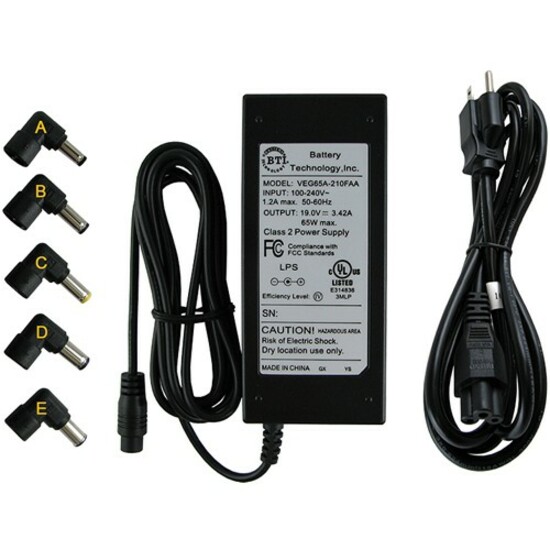 65W UNIVERSAL AC ADAPTER FOR VARIOUS ACER, ASUS, COMPAQ, FUJITSU, GATEWAY, HP, S