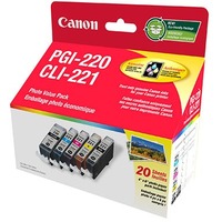 Canon PGI-220/CLI-221 Ink Cartridge and Photo Paper Value-Pack (2945B007)