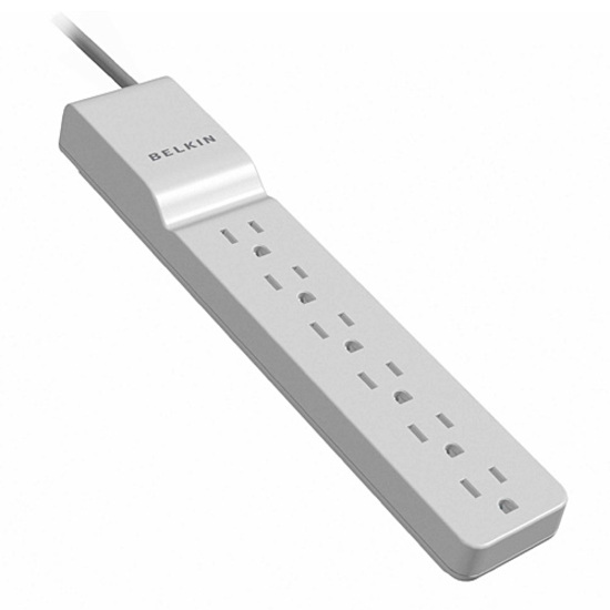 6-OUTLET HOME/OFFICE SURGE PROTECTOR WITH STRAIGHT PLUG, 4 FT. CORD BLACK - SPAC