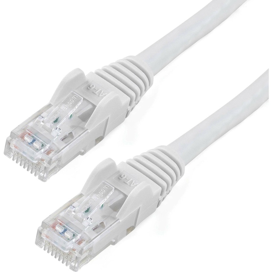 StarTech 10 ft White Snagless Cat6 UTP Patch Cable - Category 6 - 10 ft - 1 x RJ-45 Male Network - 1 x RJ-45 Male Network - White