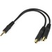 StarTech 6-Inch Stereo Splitter Cable, 3.5mm Male to 2x 3.5mm Female (MUY1MFF)