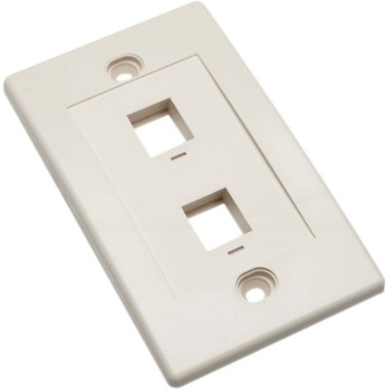 2 OUTLET IVORY WALL PLATE