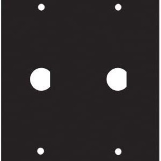 UCP MODULE, TWO 1/2IN BNC PUNCHOUTS- ALUMINUM CONSTRUCTION WITH BLACK BRUSHED A