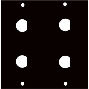UCP MODULE, FOUR 1/2IN BNC PUNCHOUTS - ALUMINUM CONSTRUCTION WITH BLACK BRUSHED