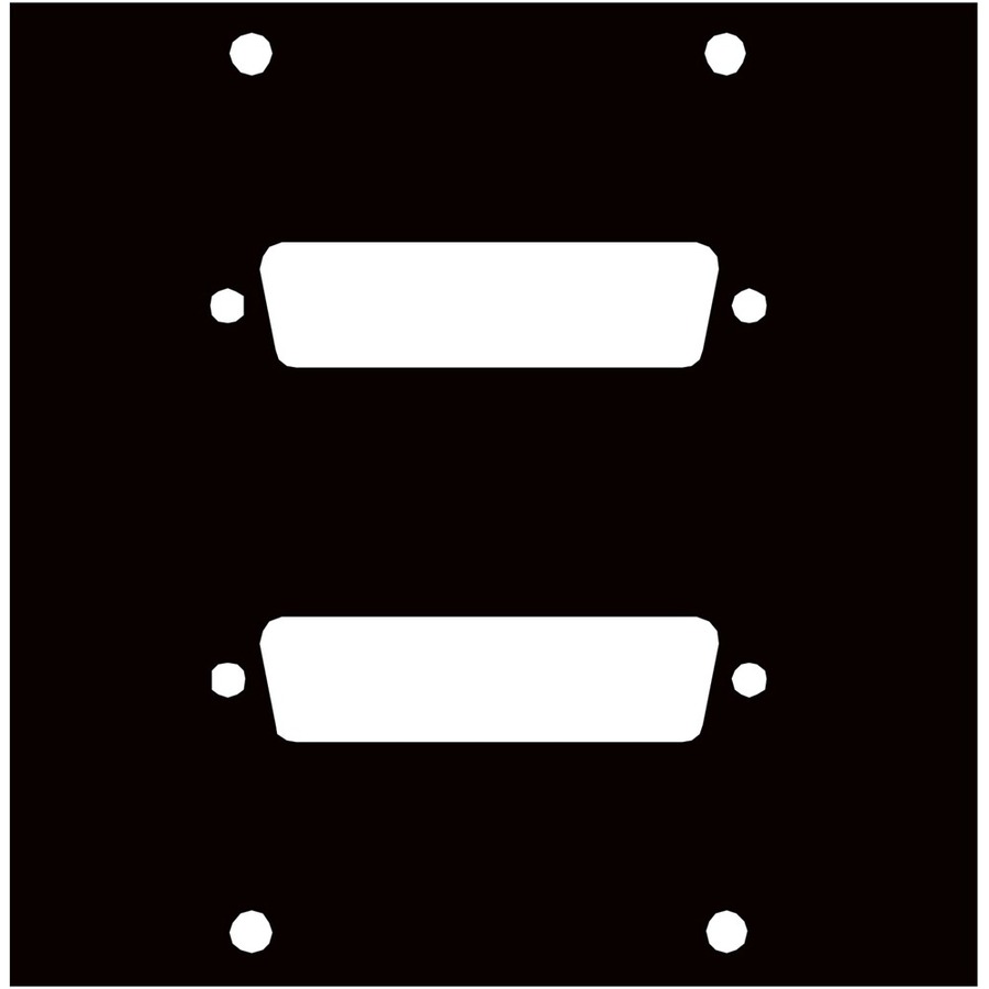 MIDDLE ATLANTIC PRODUCTS 2DB25 - UCP MODULE WITH TWO DB25 PUNCHOUTS - ALUMINUM C