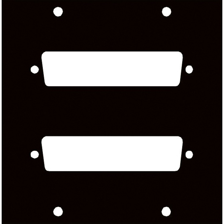 2DB50 - UCP MODULE WITH TWO DB50 PUNCHOUTS - ALUMINUM CONSTRUCTION WITH BLACK BR