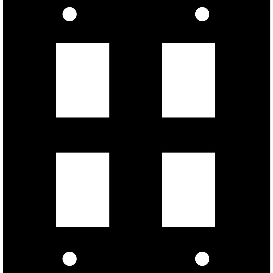 UCP MODULE, FOUR KEYSTONE PUNCHOUTS,HOLDS VARIED CONNECTORS (RCA, RJ-45, FIBER,