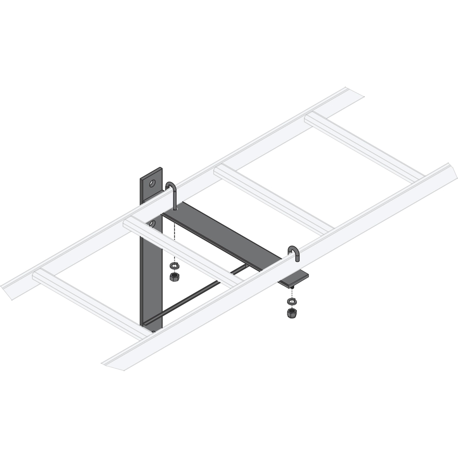 TRIANGLE WALL BRKT,BLK,1P