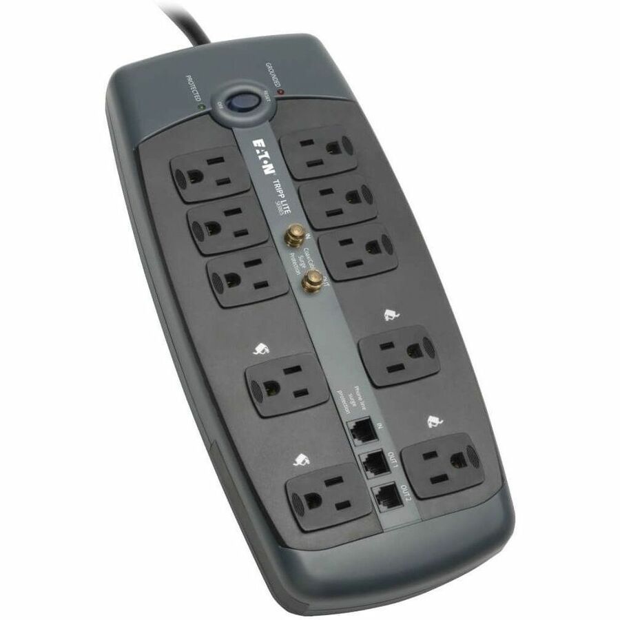 TRIPP LITE SERIES PROTECT IT 10-OUTLET SURGE PROTECTOR, 8 FT. (2.43 M) CORD, 33