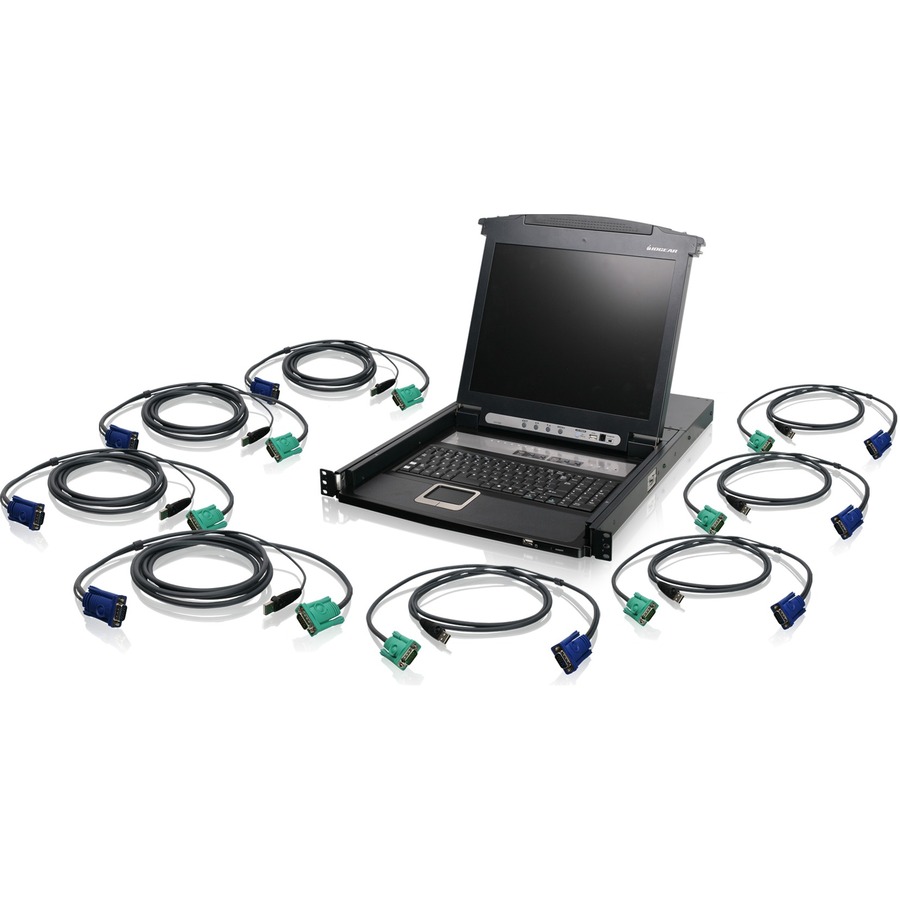8-Port 17" LCD KVM w/USB Cble