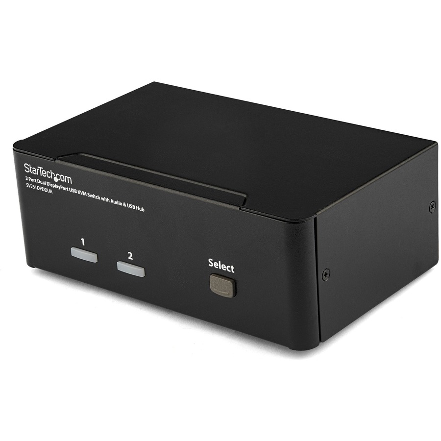 StarTech Réseau SV231DPDDUA Commutateur KVM DisplayPort 2 ports avec hub audio USB
