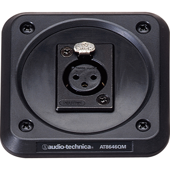 AUDIO TECHNICA AT8646QM Shock Mount Plate with Isolating Rubber Panel for Pulpits, Lecterns and Conference Tables - XLR Female Connector Mount