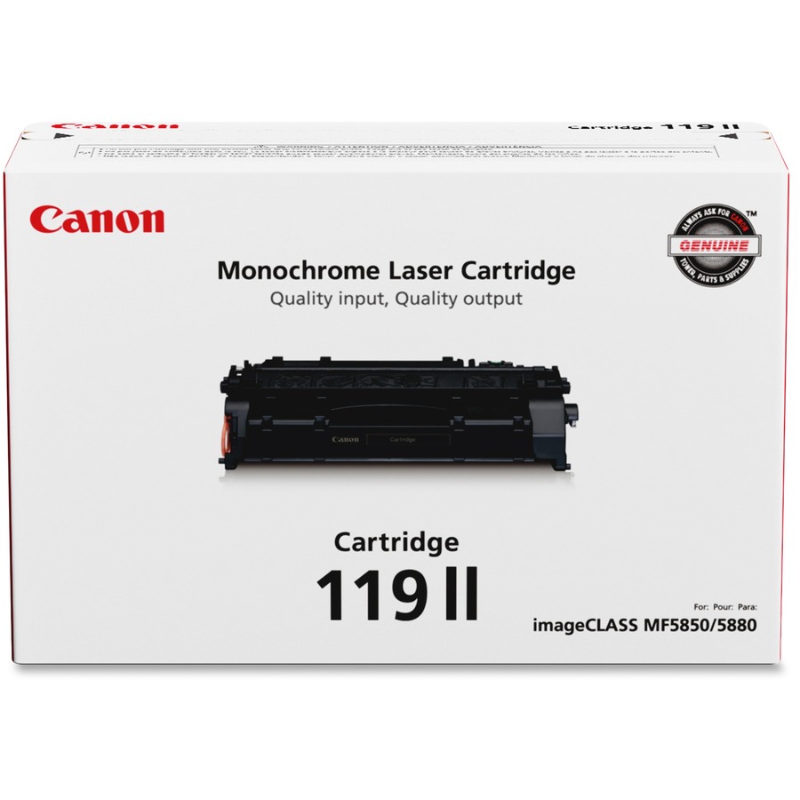 CARTRIDGE 119 II BLACK TONER - FOR CANON IMAGECLASS MF5850DN, MF5880DN, MF5950D